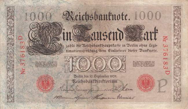 1000 Mark 1909 P/D ro.39